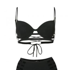 MOEVA London Black Strappy Bikini Top